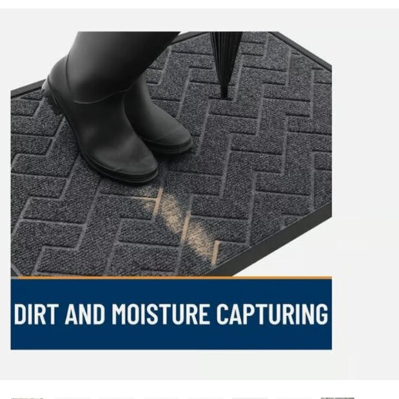 OLANLY Rug Entrance Mat Front Doormat Indoor Outdoor Heavy Duty Commercial Mats - Picture 7 of 8